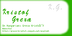 kristof grexa business card